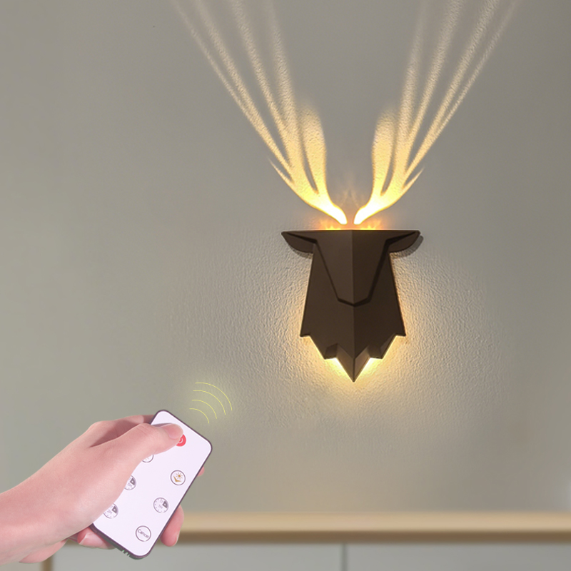 Foyer Lighting Wall Decor - Geyik Gölge Projektör Lambası Odası Dekor