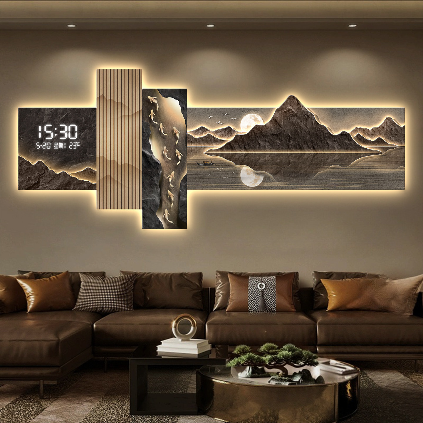 Foyer Lighting Wall Decor - Modern LED Salon Dekorasyon Tablosu Yeni