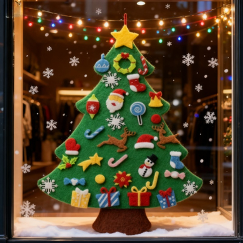 Wall Decor Lighting Tree - Çocuklar İçin Kendin Yap Montessori Keçe