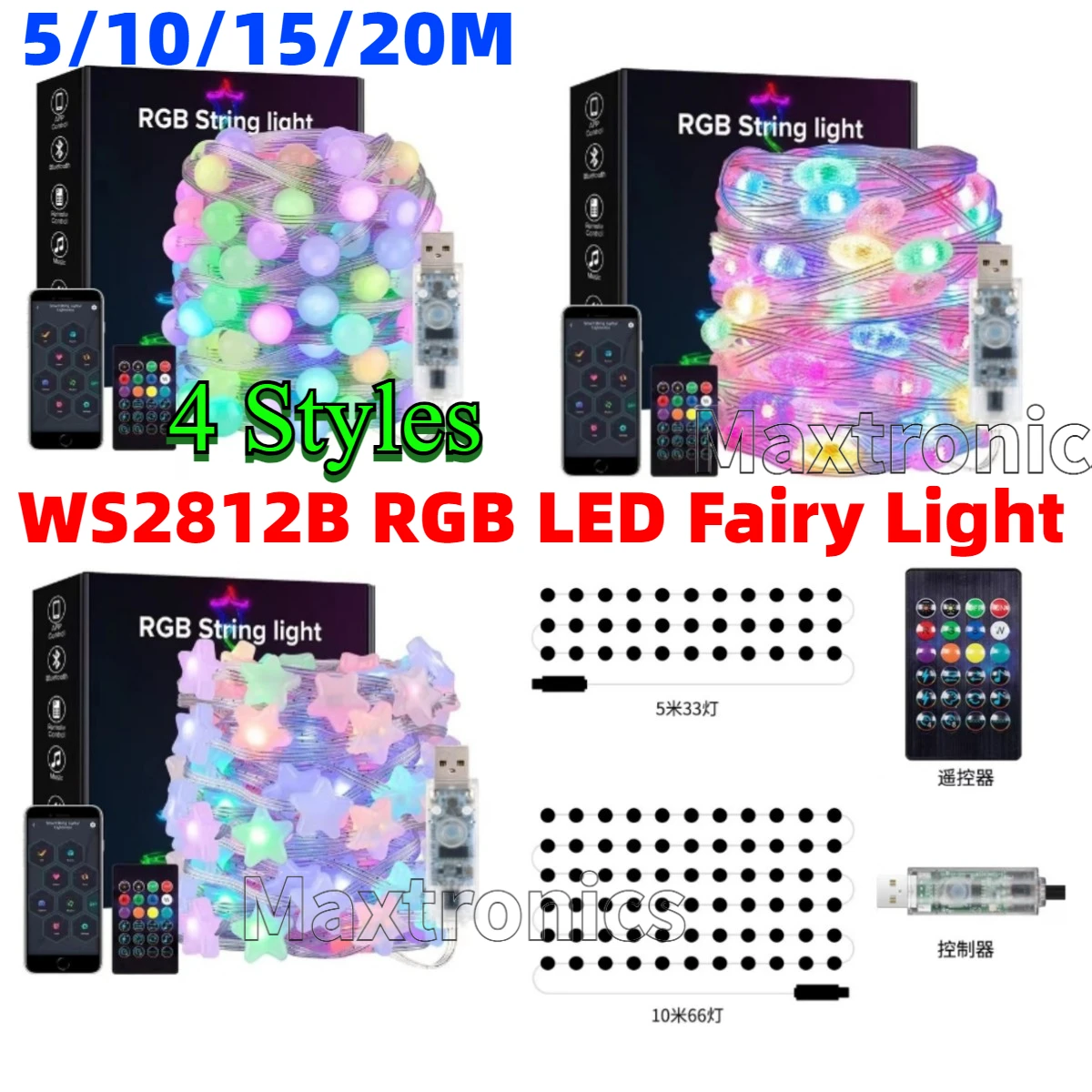 Decor Lighting Address - Akıllı 4 Stil RGB WS2812B LED