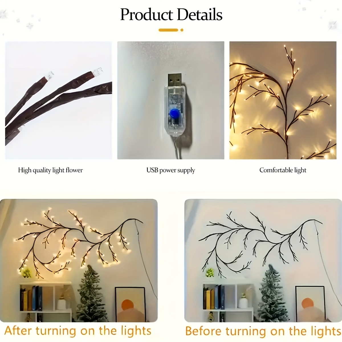 72/96 LED Parti Duvar Dekoru İ - Wall Decor Lighting Tree incelemesi ve fiyatı