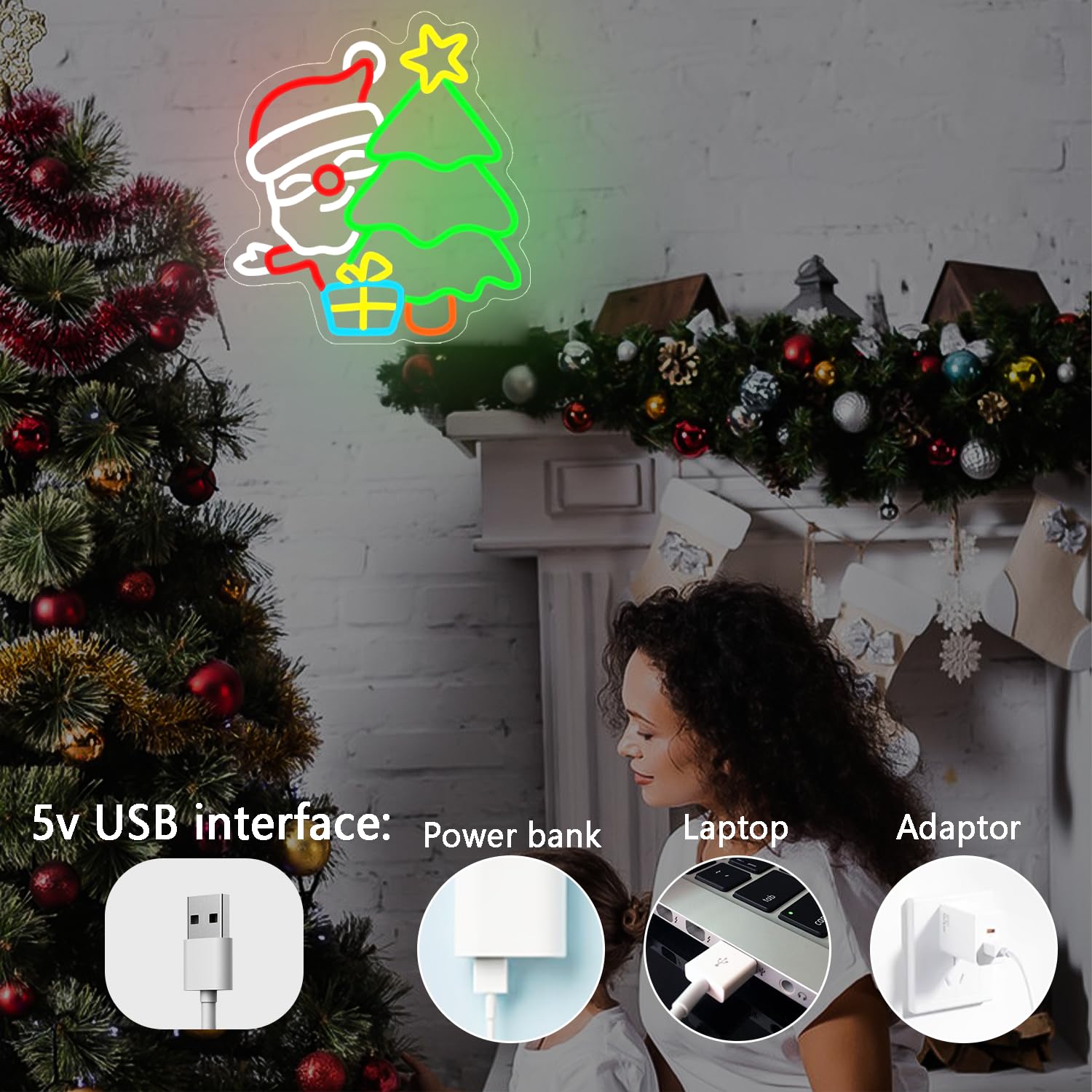 Duvar Dekoru için Noel Baba Ne - Wall Decor Lighting Tree incelemesi ve fiyatı