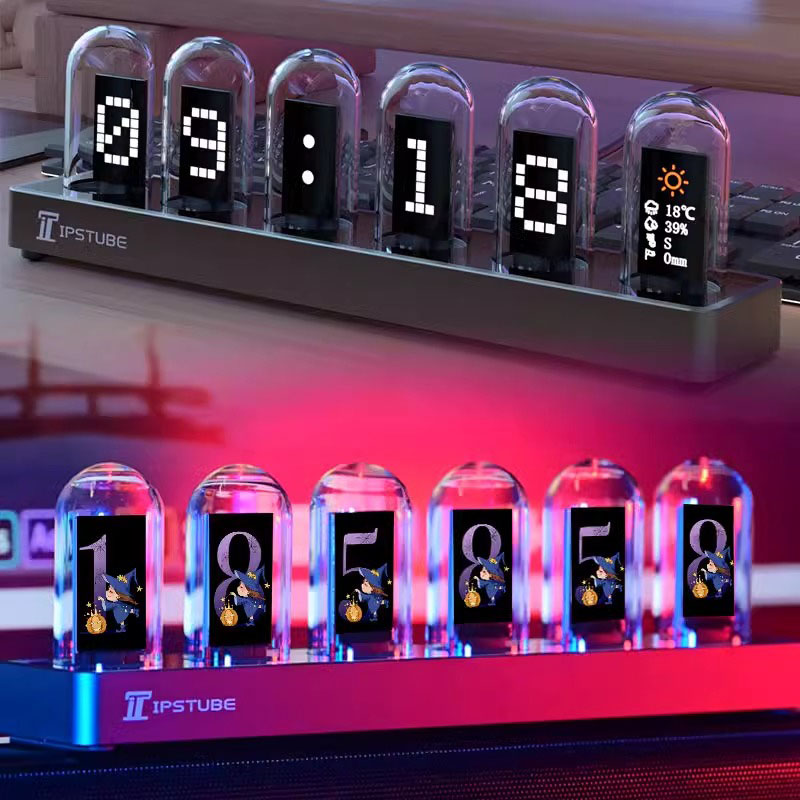 RGB Nixie Tüp Saat LED Işıklı  - Lighting Home Decor Ideas incelemesi ve fiyatı