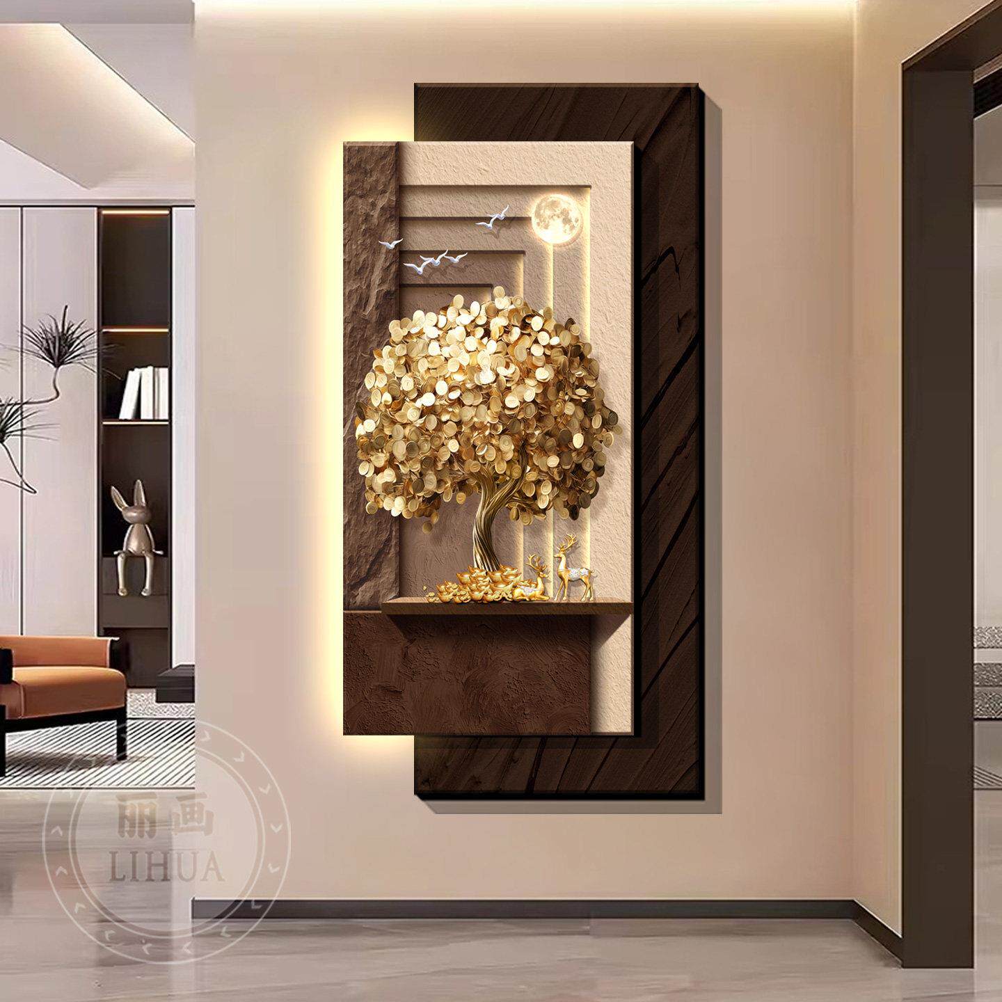 Girişte dekoratif tablolar, pa - Wall Decor Lighting Tree incelemesi ve fiyatı