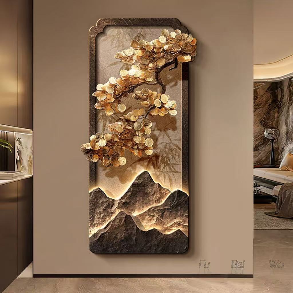 Yeni Çin tarzı lüks ağaç giriş - Wall Decor Lighting Tree incelemesi ve fiyatı
