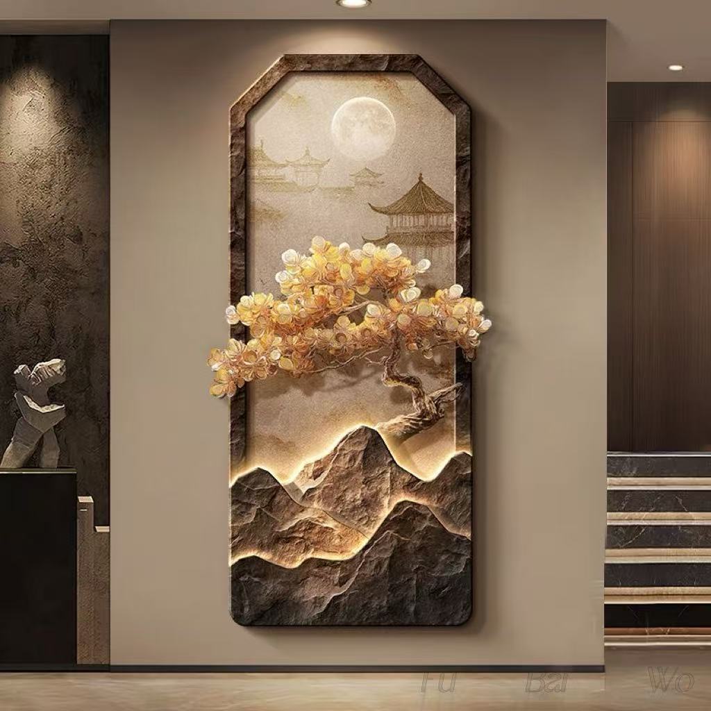 Yeni Çin tarzı lüks ağaç giriş - Wall Decor Lighting Tree incelemesi ve fiyatı