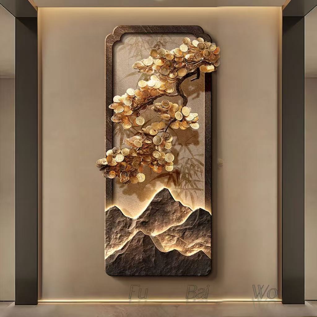 Yeni Çin tarzı lüks ağaç giriş - Wall Decor Lighting Tree incelemesi ve fiyatı