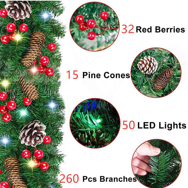 Işıklı Noel Çelenk Su Geçirmez - Lighting Decor Company incelemesi ve fiyatı