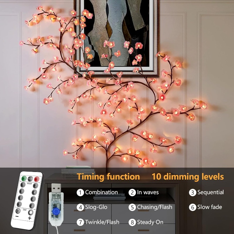LED Kiraz Çiçeği Ağacı Dalı Iş - Wall Decor Lighting Tree incelemesi ve fiyatı