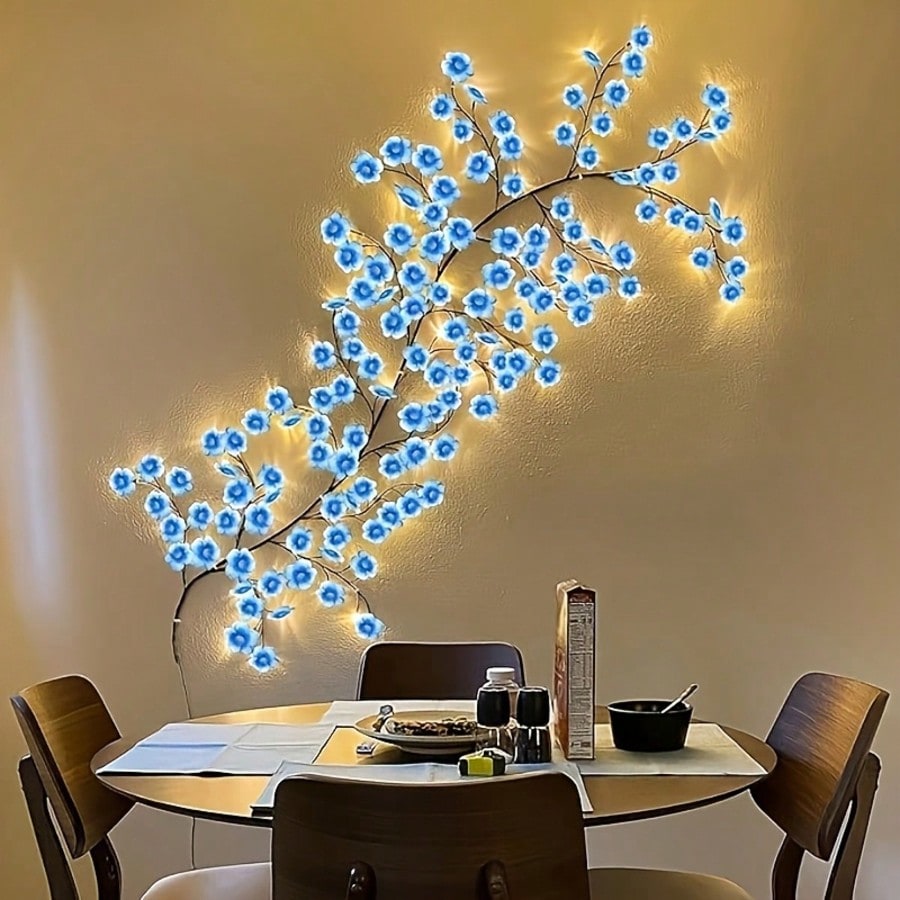 1 adet 72 LED'li Mavi Kiraz Çi - Wall Decor Lighting Tree incelemesi ve fiyatı