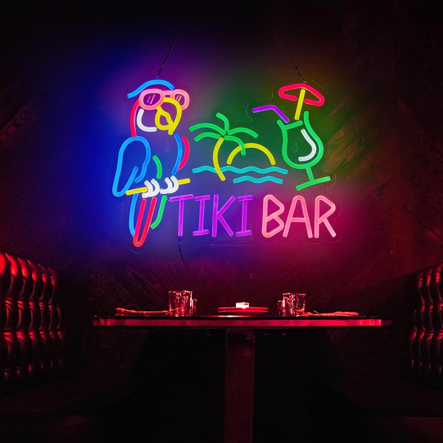 Tiki Bar Papağan Palmiye Ağacı - Wall Decor Lighting Tree incelemesi ve fiyatı