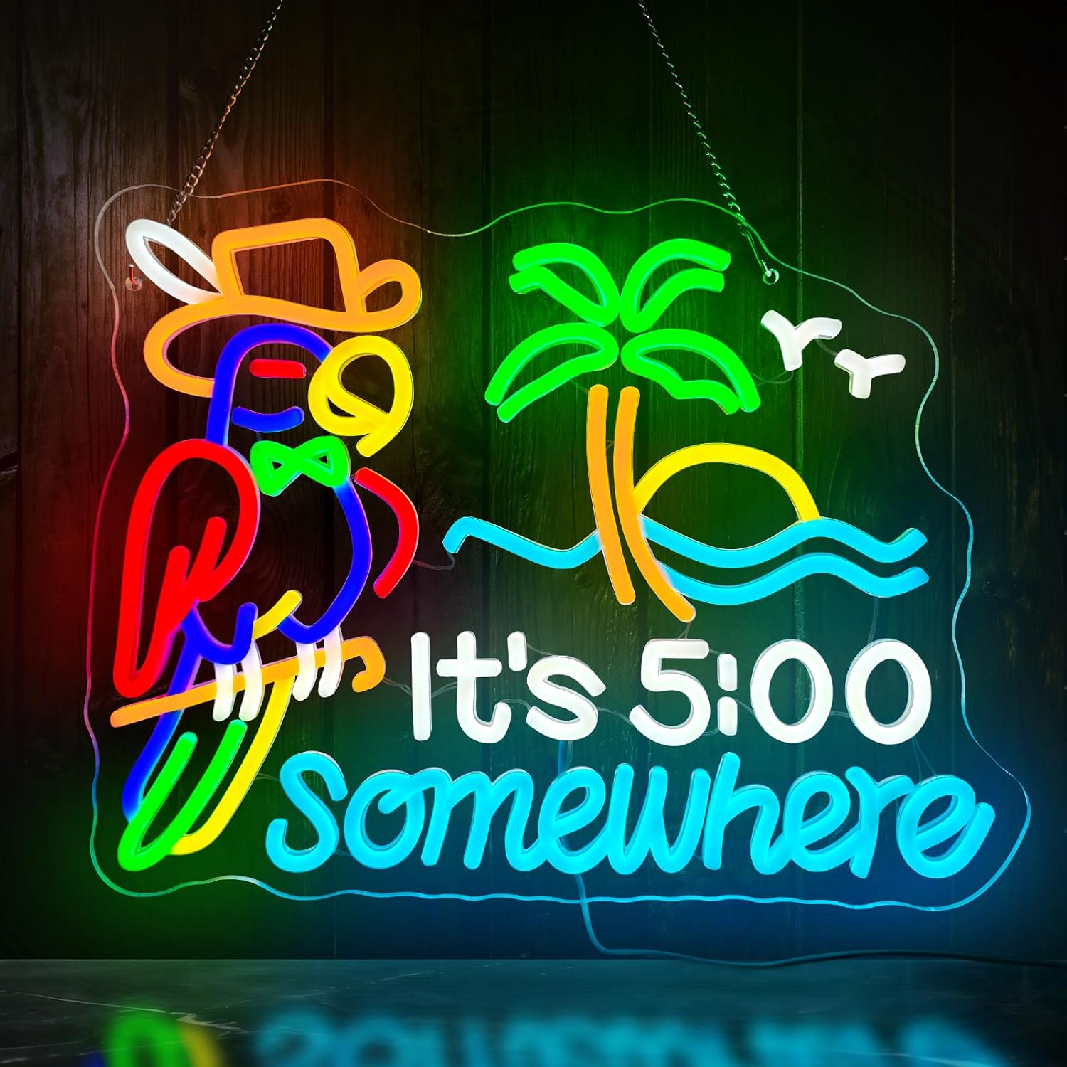 Tiki Bar Papağan Palmiye Ağacı - Wall Decor Lighting Tree incelemesi ve fiyatı