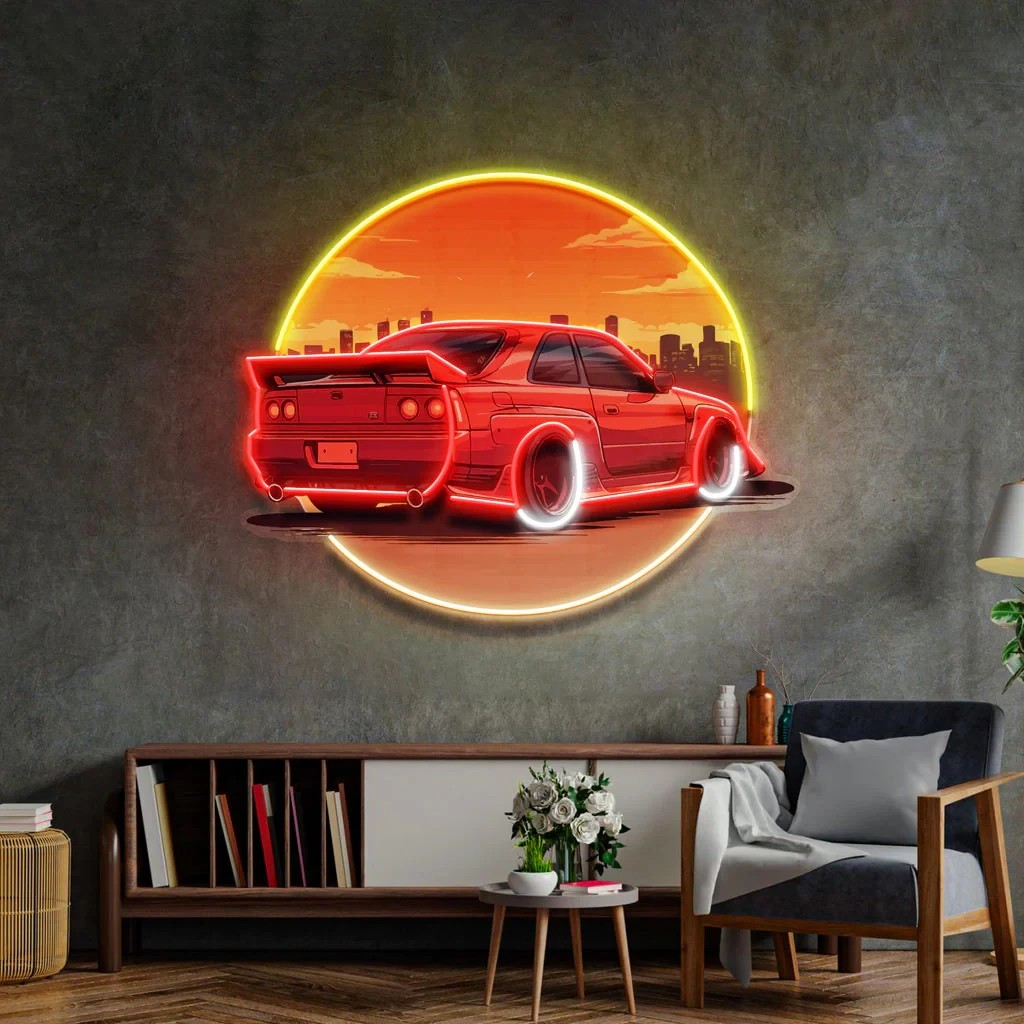 Şık Gün Batımı Araba Neon Duva - Bathroom Lighting Decor Ideas incelemesi ve fiyatı