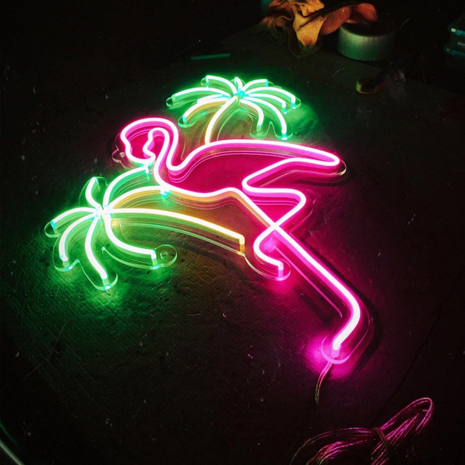 Flamingo ve Palmiye Ağacı Neon - Wall Decor Lighting Tree incelemesi ve fiyatı